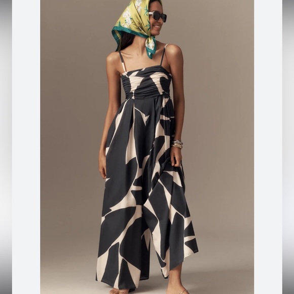 NWOT ANTHROPOLOGIE
Hutch The Mabel Sleeveless Wide-Leg Jumpsuit- Black & White - Picture 3 of 8